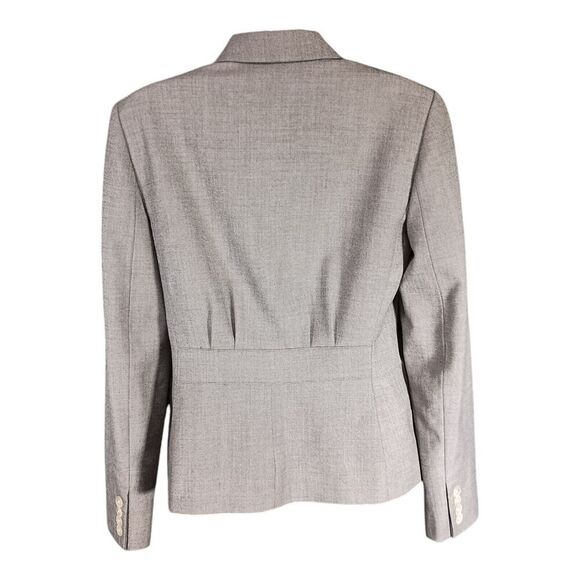 Lauren Ralph Lauren Blazer Jacket 100% Virgin Wool Grey Women's 2 - Picture 2 of 5
